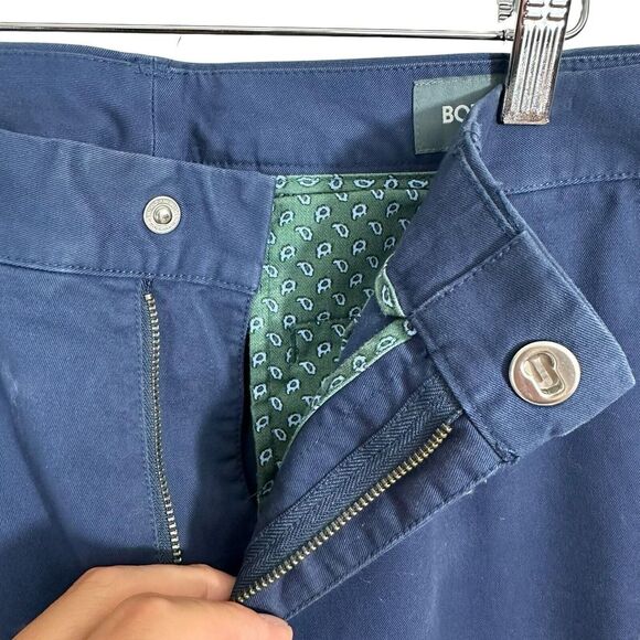 Bonobos Estate Pants Blue Straight Leg Stretch Washed Chinos Size 35 X 32 - Picture 8 of 10